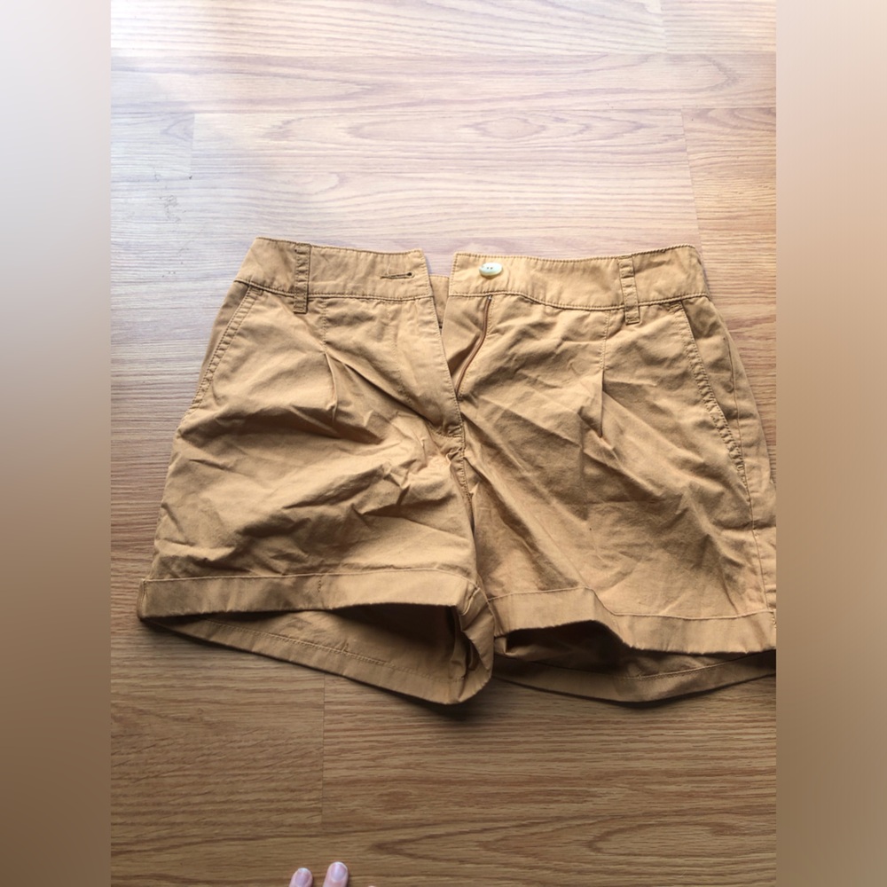 Forever 21 High-Rise Cuffed Shorts in Camel
